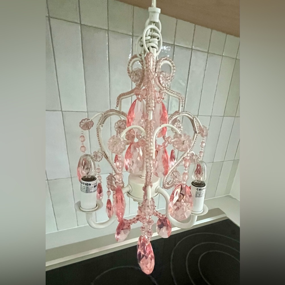 Pink Chandelier/light for bedroom